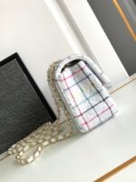 CC MEDIUM 20 FLAP BAG IN WHITE WOOL TWEED - Image 14