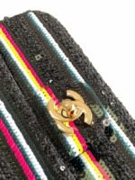 MINI 20 CLASSIC HANDBAG IN BLACK EMBROIDERED TWEED SEQUINS - Image 15