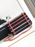 MINI 20 CLASSIC HANDBAG IN BLACK EMBROIDERED TWEED SEQUINS - Image 3