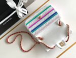 MINI 20 CLASSIC HANDBAG IN WHITE EMBROIDERED TWEED SEQUINS - Image 4
