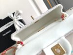 MINI 20 CLASSIC HANDBAG IN WHITE EMBROIDERED TWEED SEQUINS - Image 9
