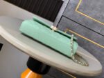 CHANEL 25S KELLY BAG 18 IN LIGHT GREEN CAVIAR LEATHER WITH GOLD HARDWARE - Image 6
