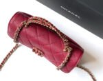 CHANEL 25S KELLY BAG 18 IN DARK RED CAVIAR LEATHER WITH GOLD HARDWARE - Image 3