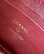 CHANEL 25S KELLY BAG 18 IN DARK RED CAVIAR LEATHER WITH GOLD HARDWARE - Image 9
