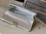 CHANEL 25S KELLY BAG 18 IN SILVER METALLIC LAMBSKIN WITH GOLD HARDWARE STYLE 1 - Image 8