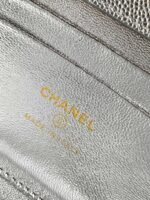 CHANEL 25S KELLY BAG 18 IN SILVER CAVIAR LEATHER WITH GOLD HARDWARE STYLE 2 - Image 8