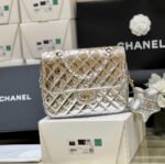25S CHANEL STAR SILVER 23 IN METALLIC SILVER CALFSKIN - Image 10