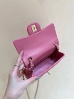 CHANEL 25S FLAP BAG 20 CM IN PINK LAMBSKIN WITH GOLD HARDWARE - Image 9