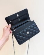 CHANEL 25S MINI FLAP BAG 19 IN BLACK CALFSKIN GOLD HARDWARE - Image 4