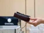CHANEL 25S FLAP CHARM BAG 13 IN CHOCOLATE BROWN LAMBSKIN - Image 12