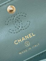 CHANEL 25S FLAP CHARM BAG 13 IN TEAL BLUE LAMBSKIN - Image 18