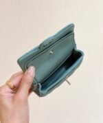 CHANEL 25S FLAP CHARM BAG 13 IN TEAL BLUE LAMBSKIN - Image 16