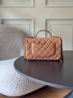 CHANEL 25S FLAP BAG 20 CM IN LIGHT BROWN CAVIAR LEATHER WITH GOLD HARDWARE - Image 11