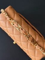 CHANEL 25S FLAP BAG 20 CM IN LIGHT BROWN CAVIAR LEATHER WITH GOLD HARDWARE - Image 17