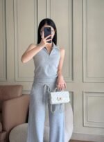CHANEL 25S FLAP BAG 20 CM IN WHITE CAVIAR LEATHER WITH GOLD HARDWARE - Image 8