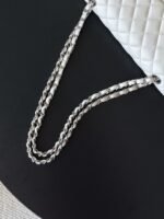 CHANEL 25S CLASSIC FLAP BAG 25 CM IN WHITE LAMBSKIN WITH SILVER HARDWARE - Image 14