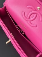 CHANEL 25S CLASSIC FLAP BAG 25 CM IN PINK LAMBSKIN WITH GOLD HARDWARE - Image 4