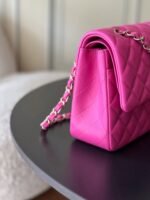 CHANEL 25S CLASSIC FLAP BAG 25 CM IN PINK LAMBSKIN WITH GOLD HARDWARE - Image 12