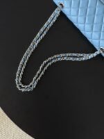 CHANEL 25S CLASSIC FLAP BAG 25 CM IN LIGHT BLUE LAMBSKIN WITH GOLD HARDWARE - Image 9