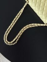 CHANEL 25S CLASSIC FLAP BAG 25 CM IN PALE BEIGE YELLOW LAMBSKIN WITH GOLD HARDWARE - Image 15