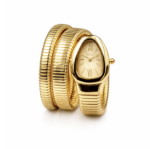 Branded Snake Watch, Champagne Watch Face, Gold