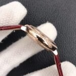 BALLON BLEU 33MM ROSE GOLD CASE DIAMOND BEZEL RED LEATHER - Image 17