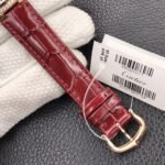 BALLON BLEU 33MM ROSE GOLD CASE DIAMOND BEZEL RED LEATHER - Image 9