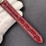 BALLON BLEU 33MM ROSE GOLD CASE DIAMOND BEZEL RED LEATHER - Image 20