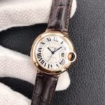 BALLON BLEU 33MM AUTOMATIC ROSE GOLD CASE BROWN LEATHER - Image 13