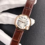 BALLON BLANC DE CARTIER QUARTZ ROSE GOLD BROWN LEATHER - Image 4
