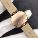BALLON BLANC DE CARTIER QUARTZ ROSE GOLD BROWN LEATHER - Image 7