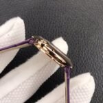 BALLON BLEU DE CARTIER QUARTZ ROSE GOD CASE PURPLE LEATHER - Image 5