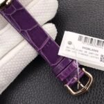 BALLON BLEU DE CARTIER QUARTZ ROSE GOD CASE PURPLE LEATHER - Image 8