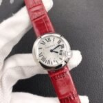 BALLON BLANC DE CARTIER QUARTZ STEEL CASE RED LEATHER - Image 3