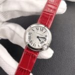 BALLON BLANC DE CARTIER QUARTZ STEEL CASE RED LEATHER - Image 13