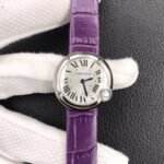 BALLON BLANC DE CARTIER QUARTZ STEEL CASE PURPLE LEATHER - Image 11