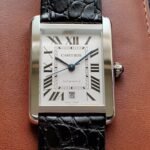 TANK SOLO XI 41 STEEL CASE BLACK LEATHER STRAP - Image 2