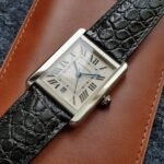 TANK SOLO XI 41 STEEL CASE BLACK LEATHER STRAP - Image 3