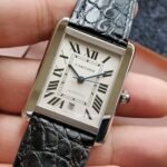 TANK SOLO XI 41 STEEL CASE BLACK LEATHER STRAP - Image 5