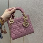 MINI LADY BAG 17 PINK PATENT CALFSKIN - Image 10