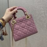 MINI LADY BAG 17 PINK PATENT CALFSKIN - Image 12