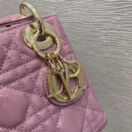 MINI LADY BAG 17 PINK PATENT CALFSKIN - Image 5