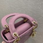 MINI LADY BAG 17 PINK PATENT CALFSKIN - Image 6