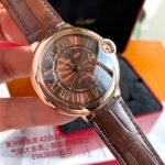 BALLON BLEU 42 ROSE GOLD CASE BROWN DIAL LEATHER BRACELET - Image 7