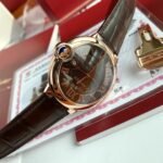 BALLON BLEU 42 ROSE GOLD CASE BROWN DIAL LEATHER BRACELET - Image 10