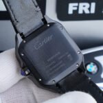 SANTOS 40MM BLACK CASE LEATHER STRAP - Image 18