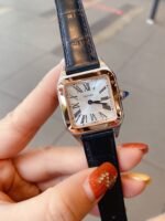 SANTOS DE CARTIE QUARTZ 28MM ROSE GOLD STEEL - Image 8