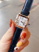 SANTOS DE CARTIE QUARTZ 28MM ROSE GOLD STEEL - Image 9