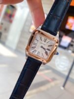 SANTOS DE CARTIE QUARTZ 28MM ROSE GOLD STEEL - Image 4