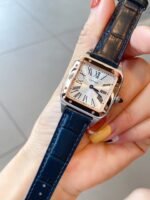 SANTOS DE CARTIE QUARTZ 28MM ROSE GOLD STEEL - Image 11